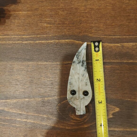 Crystal Leaf Buddies - Yellow Calcite and Dendritic Jasper - Picture 6 of 9